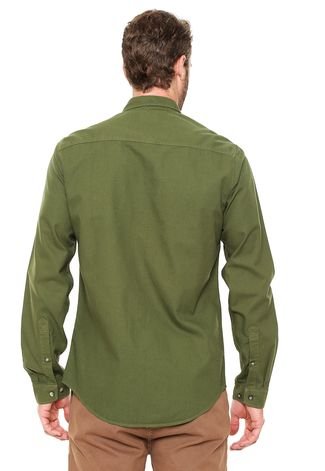 Camisa Sarja Colcci Bordado Verde