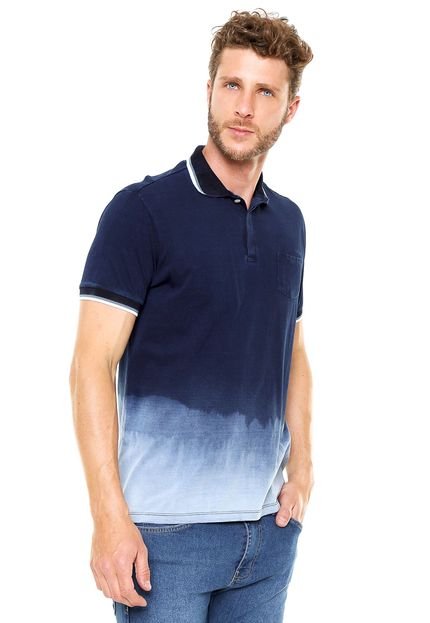 Camisa Polo Colcci Linhas Azul - Marca Colcci