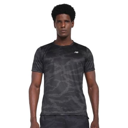 Camiseta Masculina New Balance Accelerate Print Preto - Marca New Balance