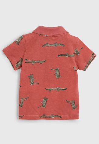 Camisa Polo PUC Infantil Jacaré Marrom