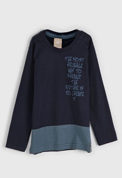 Camiseta Colorittá Infantil Lettering Azul-Marinho - Marca Colorittá
