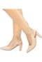 Sapato Feminino Scarpin Lumiss Amarração Bico Fino Salto Alto Confortável Nude - Marca LUMISS
