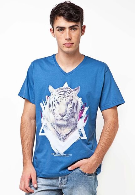 Camiseta FiveBlu Jungle Azul - Marca FiveBlu