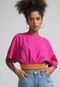 Blusa Cropped Leboh Color Block Pink - Marca Leboh