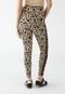 Legging adidas Sportswear Ajustada Animal Print Bege - Marca adidas Sportswear