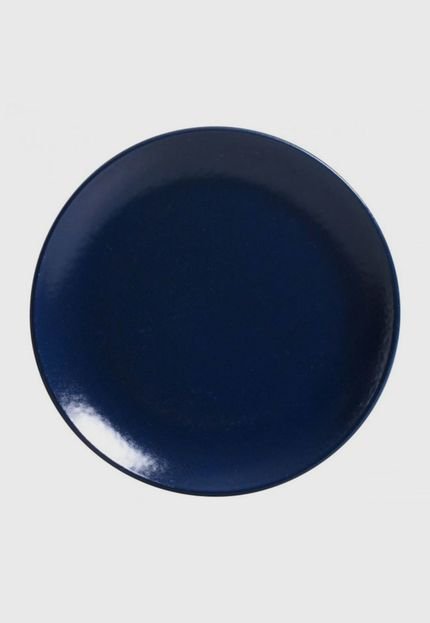 Jogo de Pratos Rasos Porto Brasil 6pçs Stoneware Azure Azul-marinho - Marca Porto Brasil