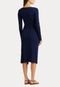 Vestido Lauren Ralph Lauren Midi Ripada Azul-Marinho - Marca Lauren Ralph Lauren