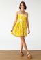 Vestido FARM Curto Flor do Mar Amarelo - Marca FARM