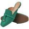 Sapato Mule Femino Donatella Shoes Bico Quarado Santorine Verde Salsa Pingente - Marca Monte Shoes