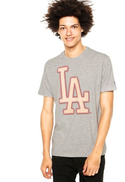 Camiseta New Era Los Angeles Dodgers Cinza - Marca New Era