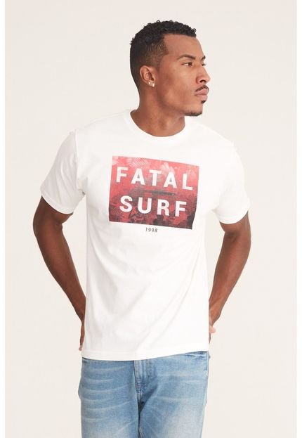 Camiseta Fatal Estampada Off White - Marca Fatal