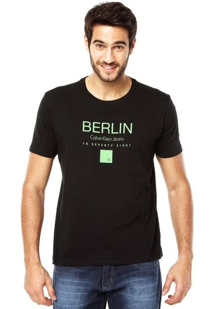 Camiseta Calvin Klein Jeans Berlin Preta - Marca Calvin Klein Jeans