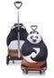 Mochila de Rodinhas Infantil Max Toy Kung-Fu Panda Preto E Branco - Marca Max Toy