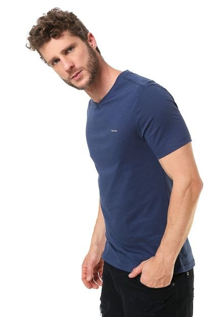 Camiseta Calvin Klein Slim Lisa Azul-marinho - Marca Calvin Klein