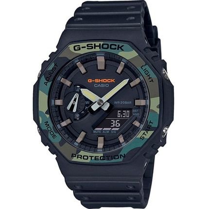 Relógio G-Shock GA-2100SU-1ADR Preto/Camuflado - Marca Casio
