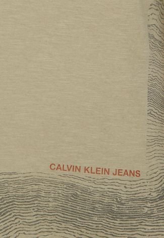 Camiseta Calvin Klein Jeans Ondas Verde