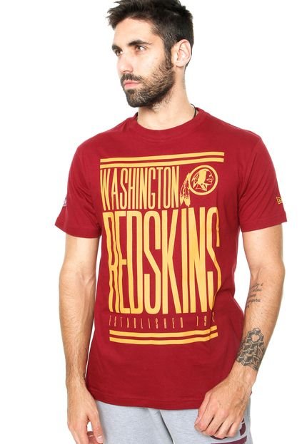 Camiseta New Era Vert Washington Redskins Vermelha - Marca New Era
