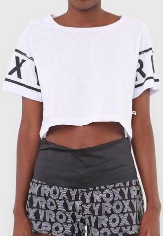 Blusa Cropped Roxy Live In Branca
