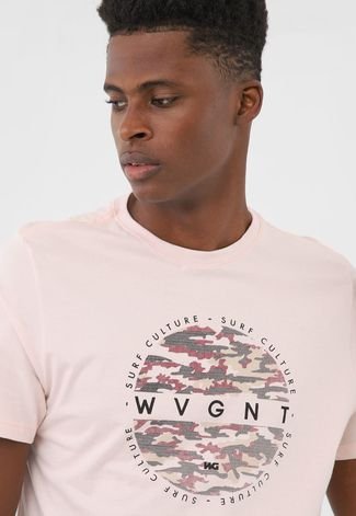Camiseta WG Surf Cultura Camo Rosa