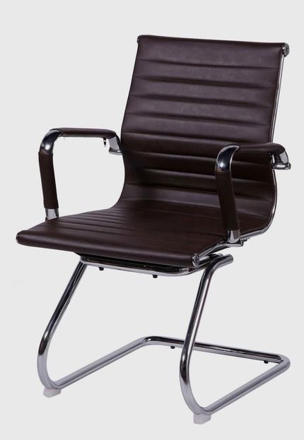 Cadeira Office Eames Esteirinha Fixa OR Design Marrom - Marca Ór Design