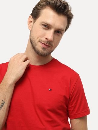 Camiseta Tommy Hilfiger Masculina Essential Cotton Vermelha