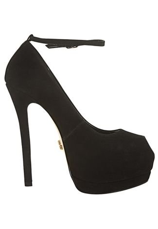 Peep Toe Br Nobuck Wishin (Preto)