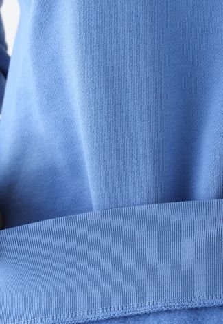 Blusa de Moletom Flanelada Fechada Levis Estampado Azul