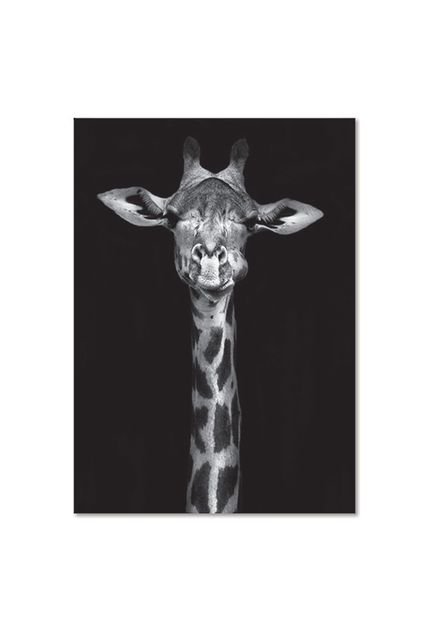 Poster Emoldurado Dark Big Giraffe Urban Preto - Marca Urban
