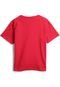 Camiseta Tricae Menino Lisa Vermelha - Marca Fakini