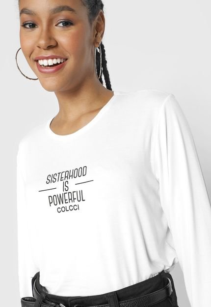 Camiseta Colcci Lettering Branca - Marca Colcci