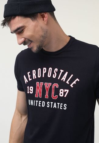 Camiseta Aeropostale Nyc Preta - Compre Agora
