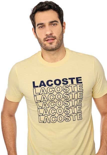 Camiseta Lacoste Lettering Amarela - Marca Lacoste