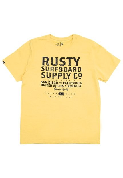 Camiseta Rusty Infantil Lettering Amarela - Marca Rusty