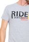 Camiseta Ride Skateboard Manga Curta Estampada Cinza - Marca Ride Skateboard