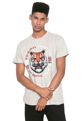 Camiseta Gangster Tigre Bege