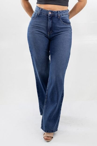 Calça Wide Leg Jeans Escuro Feminina Alta Stretch Anticorpus - Marca Anticorpus JeansWear