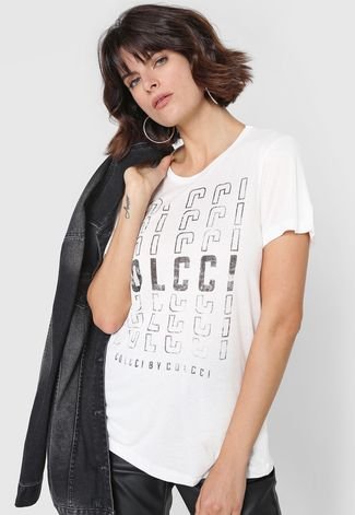 Camiseta Colcci Logo Off-White