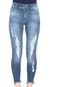 Calça Jeans Biotipo Skinny Cropped Destroyed Azul - Marca Biotipo