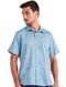 Camisa Colcci Masculina Manga Curta Relax Logo Azul Claro Mescla - Marca Colcci