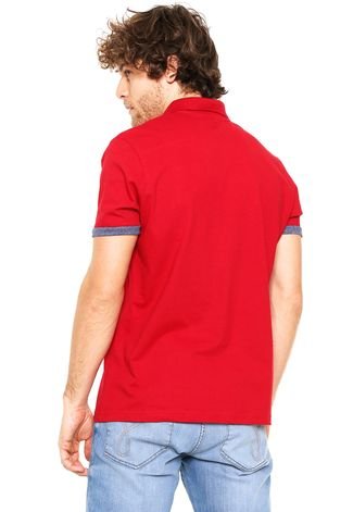 Camisa Polo Fatal Surf Estampada Vermelha