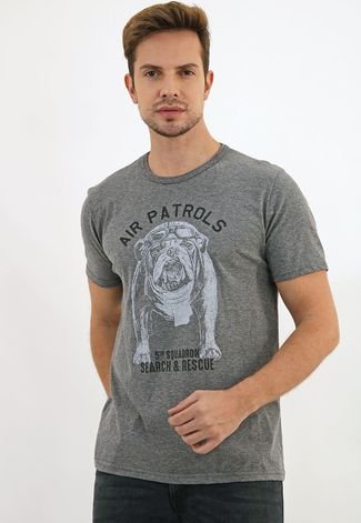 Camiseta Malwee Bulldog Cinza
