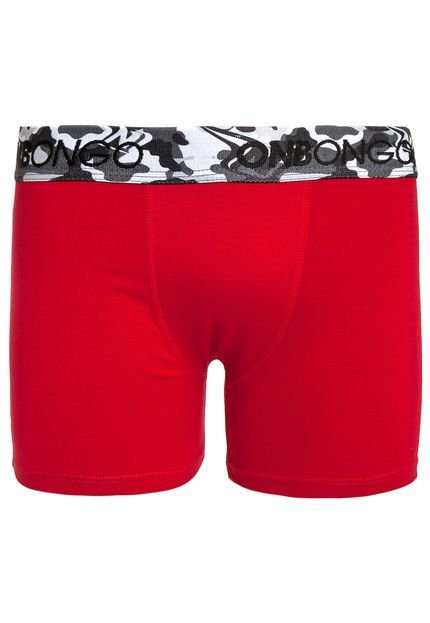 Cueca Onbongo Boxer Militar Vermelha - Marca Onbongo