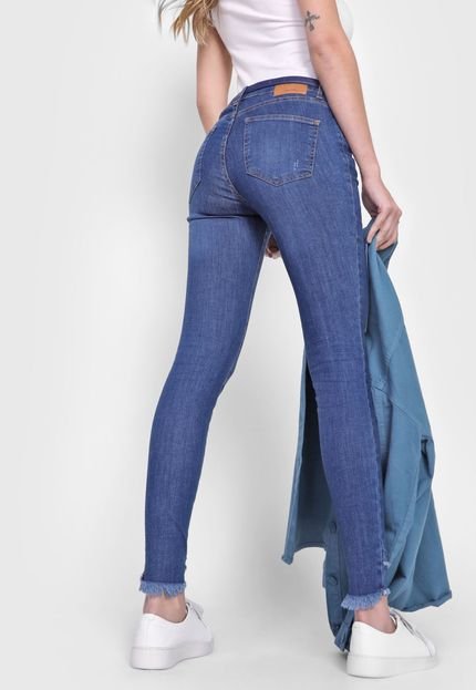Calça Jeans Malwee Skinny Pesponto Azul-Marinho - Marca Malwee