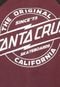 Camiseta Santa Cruz Raglan 3/4 Bolt Baseball Vinho/Preto - Marca Santa Cruz