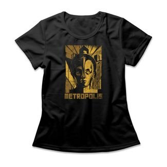 Camiseta Feminina Metropolis - Preto