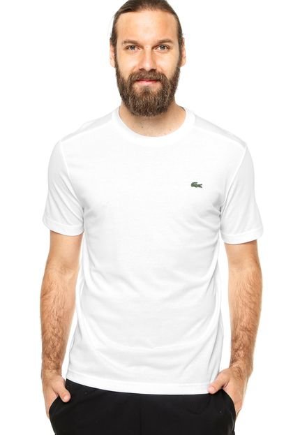 Camiseta Manga Curta Lacoste Bordado Branca - Marca Lacoste