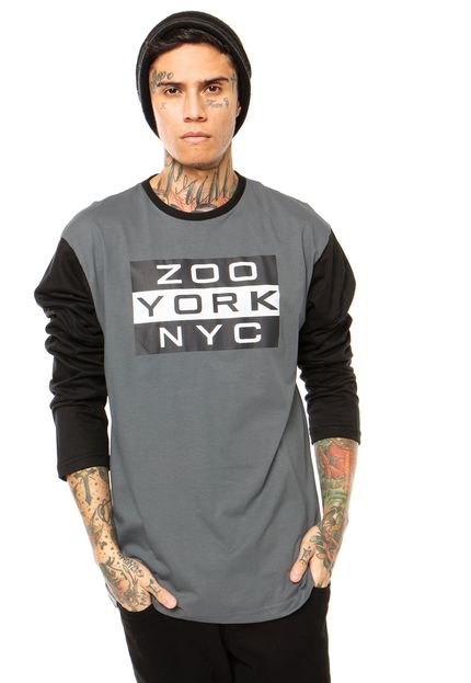 Camiseta Manga Longa Zoo York NYC Cinza - Marca Zoo York