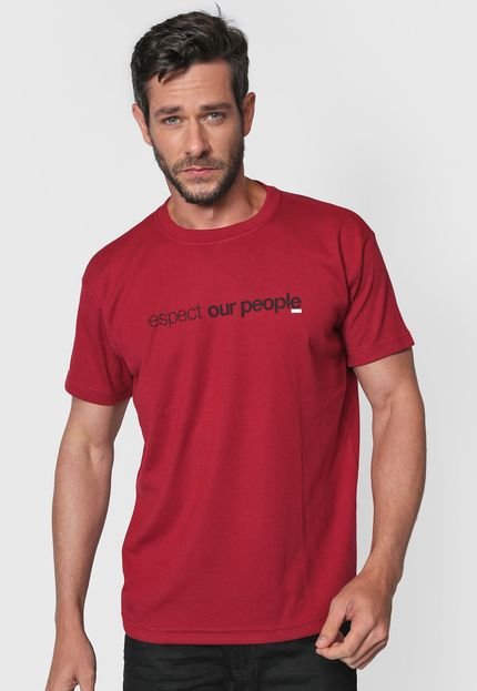 Camiseta Osklen Respect Our People Vermelha - Marca Osklen