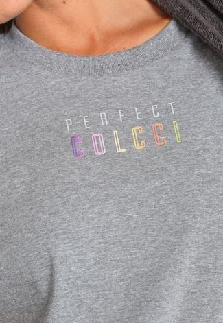 Camiseta Colcci Fitness Lettering Cinza