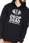 Moletom Flanelado Fechado Drop Dead Estampado Preto - Marca Drop Dead